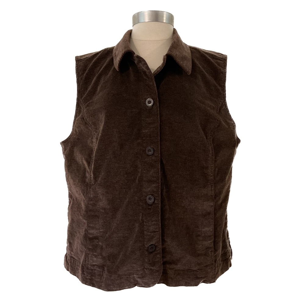 NORTHERN REFLECTIONS Brown Corduroy Vest Ladies Size XL